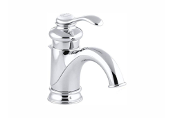 Kohler K12182-CP, Single-Handle Centerset Bathroom Sink Faucet, 4" Center, Chrome, 2.2-gpm, Fairfax Collection
