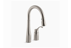Kohler K649-VS, Single-Handle Kitchen Sink Faucet with Pull-Down Spout, 14-3/4" Spout, 1.5 gpm, Simplice Collection